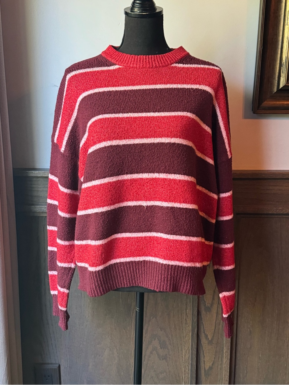 Stranger Things X No Boundries striped sweater large